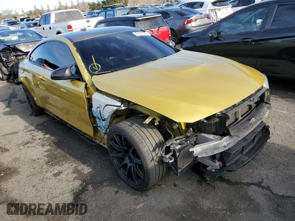 2015 BMW M4 with VIN WBS3R9C53FK329182, listed as a Copart auction lot 37257553 with 0 mi miles. Bid and sale history available at carsss.com. Image 4.