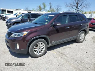 2014 Kia Sorento LX with VIN 5XYKTCA66EG497383, listed as a Copart auction lot 51547955 with 143,872 mi miles and Salvage Title. Bid and sale history available at carsss.com. Image 1.