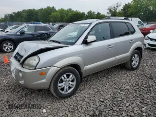2006 Hyundai Tucson GLS with VIN KM8JN72D96U357608, listed as a Copart auction lot 65163644 with 100,299 mi miles and Salvage Title. Bid and sale history available at carsss.com. Image 1.