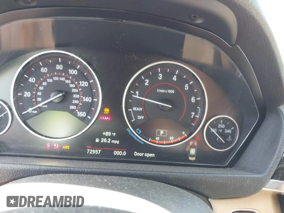 2016 BMW 3 Series 328i xDrive with VIN WBA8E3G57GNU05967, listed as a IAAI auction lot 42242987 with 72,957 mi miles and . Bid and sale history available at DreamBid. Image 7.