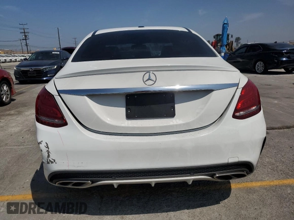 2018 Mercedes-Benz C 300 with VIN 55SWF4JB3JU282412, listed as a Copart auction lot 60155775 with 101,613 mi miles and Salvage title. Bid and sale history available at DreamBid. Image 6.