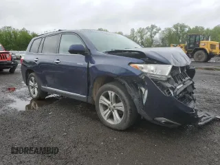2011 Toyota Highlander Limited with VIN 5TDDK3EHXBS057897, listed as a Copart auction lot 55855835 with 167,060 mi miles and Salvage title. Bid and sale history available at DreamBid. Image 4.