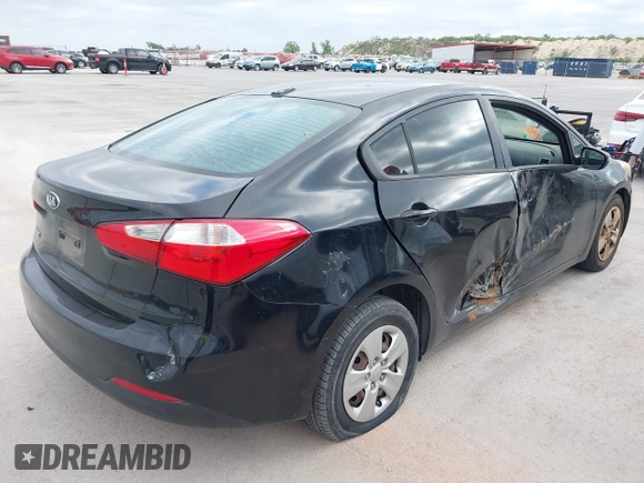 2016 Kia Forte LX with VIN KNAFX4A64G5499881, listed as a IAAI auction lot 42068921 with 122,596 mi miles. Bid and sale history available at carsss.com. Image 4.