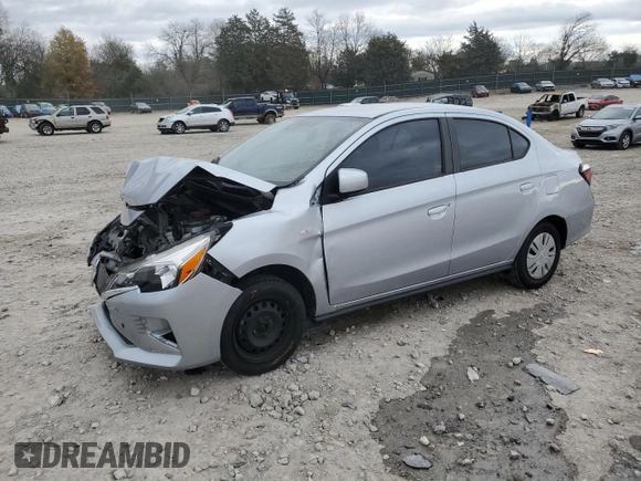 2021 Mitsubishi Mirage ES with VIN ML32FUFJ7MHF01737, listed as a Copart auction lot 82225724 with 71,327 mi miles and Salvage title. Bid and sale history available at DreamBid. Image 1.