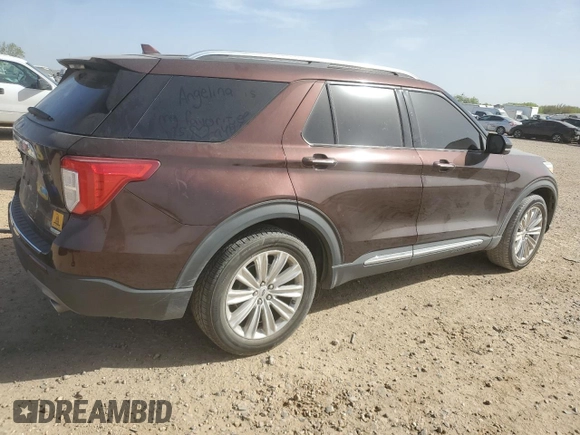 2020 Ford Explorer Limited with VIN 1FMSK7FH7LGA88352, listed as a Copart auction lot 49730515 with 86,139 mi miles and Salvage Title. Bid and sale history available at carsss.com. Image 3.