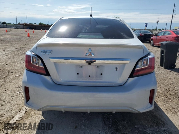 2023 Mitsubishi Mirage ES with VIN ML32FUFJXPHF03972, listed as a Copart auction lot 56458455 with 68,020 mi miles and Salvage title. Bid and sale history available at DreamBid. Image 6.