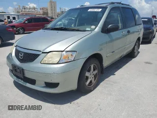 2003 Mazda MPV LX with VIN JM3LW28AX30369643, listed as a Copart auction lot 65802104 with 146,052 mi miles and Salvage Title. Bid and sale history available at carsss.com. Image 1.