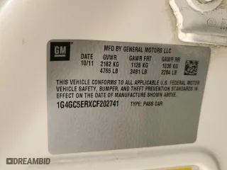 2012 Buick LaCrosse Leather with VIN 1G4GC5ERXCF202741, listed as a Copart auction lot 83573004 with 157,725 mi miles and Salvage Title. Bid and sale history available at carsss.com. Image 14.