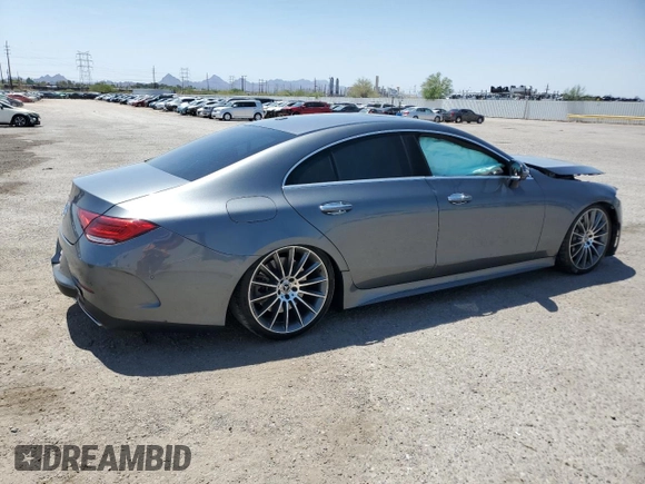 2019 Mercedes-Benz CLS 450 with VIN WDD2J5JB9KA027171, listed as a Copart auction lot 60758935 with 64,287 mi miles and Salvage title. Bid and sale history available at DreamBid. Image 3.