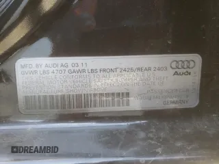 2011 Audi A4 Premium с VIN WAUAFAFLXBN049218, выставлен на аукционе Copart как лот 52808865 с пробегом 177 558 миль миль и Списание • Salvage title. История ставок и продаж доступна на DreamBid. Изображение 12.