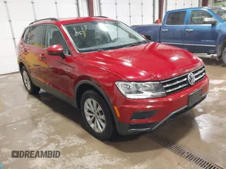 2018 Volkswagen Tiguan S with VIN 3VV0B7AX5JM104191, listed as a IAAI auction lot 42492503 with 96,339 mi miles and . Bid and sale history available at DreamBid. Image 1.