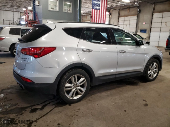 2014 Hyundai Santa Fe Sport Premium with VIN 5XYZUDLA7EG185849, listed as a Copart auction lot 48340905 with 121,665 mi miles and Salvage Title. Bid and sale history available at carsss.com. Image 3.