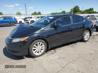 2012 Honda Civic EX with VIN 19XFB2F84CE102698, listed as a Copart auction lot 61742724 with 162,159 mi miles and Salvage Title. Bid and sale history available at DreamBid. Image 1.