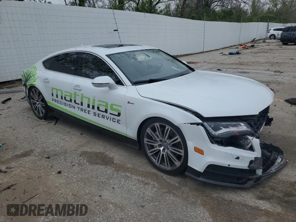 2014 Audi A7 Prestige with VIN WAU2GAFC2EN139596, listed as a Copart auction lot 51679715 with 115,355 mi miles and Salvage title. Bid and sale history available at DreamBid. Image 4.