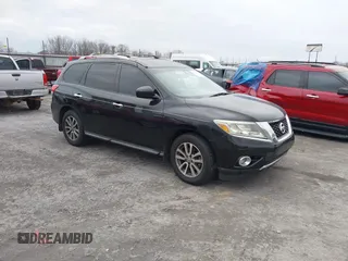 2015 Nissan Pathfinder SV z VIN 5N1AR2MN6FC602125, wystawiony jako IAAI lot #41461251 z przebiegiem 126 727 mil mil oraz . Historia ofert i sprzedaży dostępna na DreamBid. Obrazek 1.