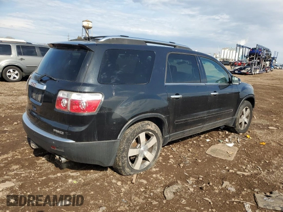 2009 GMC Acadia SLT2 with VIN 1GKEV33D09J116771, listed as a Copart auction lot 53981975 with 107,405 mi miles and Salvage title. Bid and sale history available at DreamBid. Image 3.