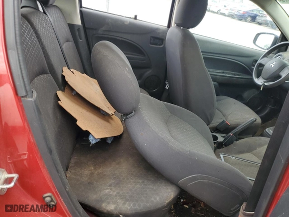 2015 Mitsubishi Mirage DE with VIN ML32A3HJ9FH045147, listed as a Copart auction lot 50801115 with 130,499 mi miles and Salvage Title. Bid and sale history available at carsss.com. Image 10.