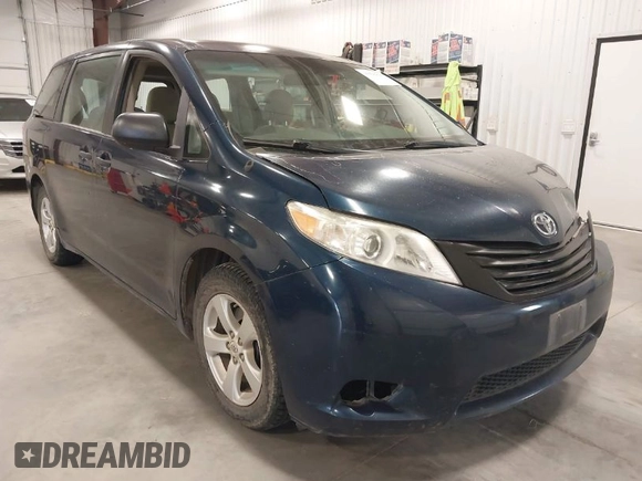 2011 Toyota Sienna with VIN 5TDZK3DC8BS125884, listed as a IAAI auction lot 41998890 with 249,193 mi miles. Bid and sale history available at carsss.com. Image 1.