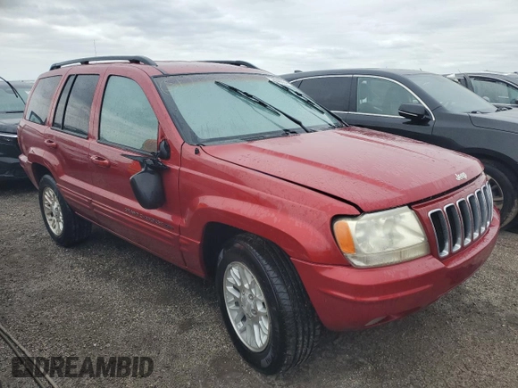 2002 Jeep Grand Cherokee Limited with VIN 1J4GX58S12C166326, listed as a Copart auction lot 76040724 with Not Provided miles and Salvage Title. Bid and sale history available at DreamBid. Image 4.