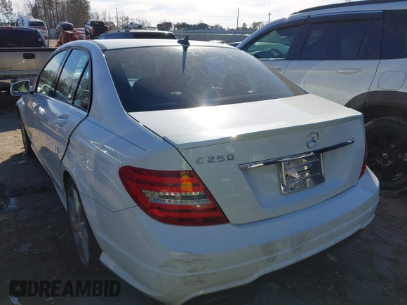 2014 Mercedes-Benz C 250 Sport with VIN WDDGF4HB3EA963847, listed as a IAAI auction lot 41445657 with 107,457 mi miles and . Bid and sale history available at carsss.com. Image 3.