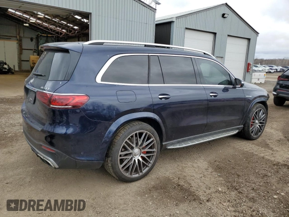 2021 Mercedes-Benz GLS with VIN 4JGFF8KEXMA299119, listed as a Copart auction lot 80966934 with 86,549 mi miles and Salvage Title. Bid and sale history available at carsss.com. Image 3.