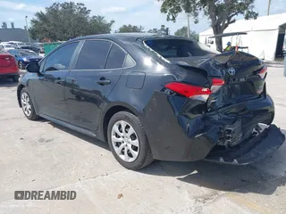 2020 Toyota Corolla LE with VIN 5YFEPRAE0LP087506, listed as a IAAI auction lot 40783575 with 101,212 mi miles. Bid and sale history available at carsss.com. Image 3.