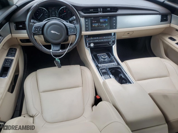 2017 Jaguar XF 35t Premium with VIN SAJBJ4BV0HCY37963, listed as a Copart auction lot 52843965 with 88,477 mi miles and Salvage Title. Bid and sale history available at carsss.com. Image 8.