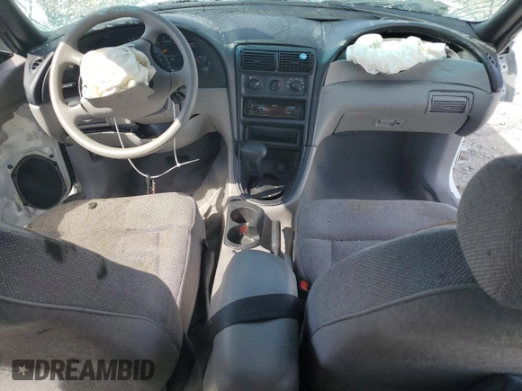 1998 Ford Mustang with VIN 1FAFP4045WF260082, listed as a Copart auction lot 72363433 with 38,643 mi miles and Salvage title. Bid and sale history available at DreamBid. Image 8.
