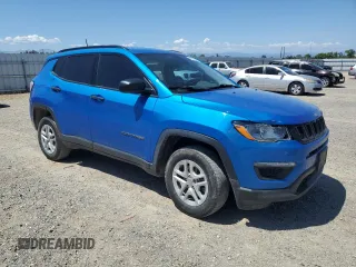 2018 Jeep Compass Sport with VIN 3C4NJDAB7JT373681, listed as a Copart auction lot 58225285 with 95,542 mi miles and Salvage title. Bid and sale history available at DreamBid. Image 4.