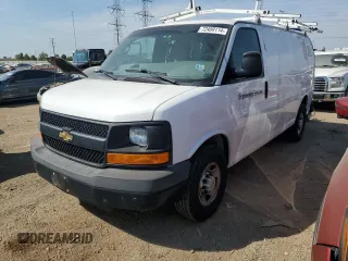2014 Chevrolet Express Cargo Van with VIN 1GCWGFCA4E1122858, listed as a Copart auction lot 72409114 with 137,908 mi miles and Salvage Title. Bid and sale history available at carsss.com. Image 1.