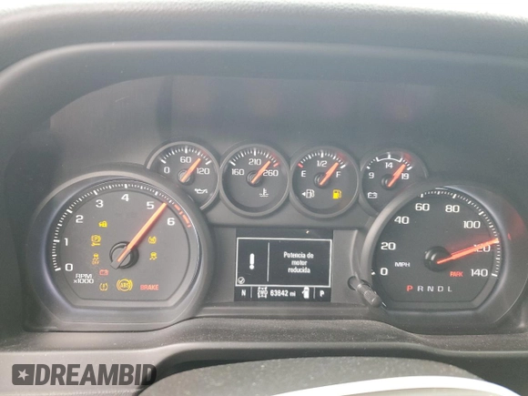 2020 Chevrolet Silverado 1500 Custom Trail Boss with VIN 1GCRYCEF8LZ291037, listed as a Copart auction lot 41971525 with 63,642 mi miles and Salvage Title. Bid and sale history available at DreamBid. Image 9.