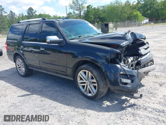 2015 Ford Expedition Platinum with VIN 1FMJU1MT1FEF12442, listed as a IAAI auction lot 42144296 with 150,759 mi miles and . Bid and sale history available at DreamBid. Image 1.