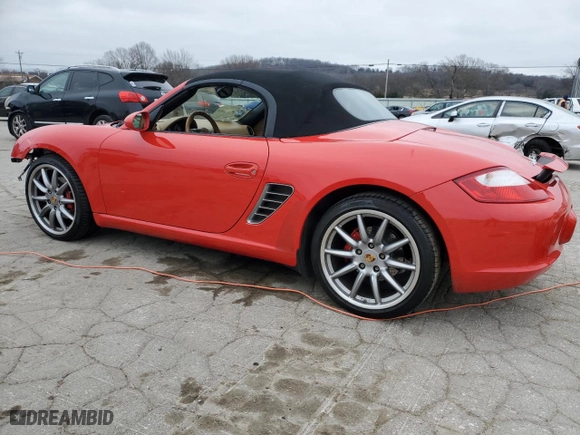 2007 Porsche Boxster S with VIN WP0CB29837U731164, listed as a Copart auction lot 41564995 with 67,473 mi miles and Salvage Title. Bid and sale history available at carsss.com. Image 2.