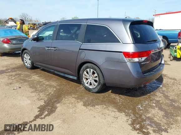 2015 Honda Odyssey EX-L with VIN 5FNRL5H68FB066570, listed as a IAAI auction lot 42092446 with 104,523 mi miles and . Bid and sale history available at DreamBid. Image 3.