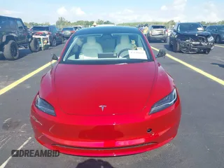 2025 Tesla Model 3 Long Range with VIN 5YJ3E1EA6SF967254, listed as a IAAI auction lot 42345651 with 1,180 mi miles and . Bid and sale history available at DreamBid. Image 13.