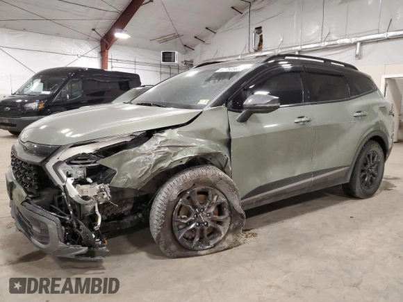 2023 Kia Sportage X-Pro with VIN 5XYK7CAF6PG107230, listed as a Copart auction lot 47750565 with 23,037 mi miles and Non Repairable. Bid and sale history available at carsss.com. Image 1.
