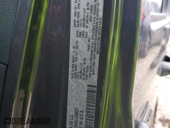 2022 Jeep Gladiator Texas Trail with VIN 1C6HJTAGXNL126523, listed as a Copart auction lot 50985915 with 38,478 mi miles and Salvage Title. Bid and sale history available at DreamBid. Image 13.