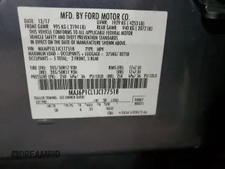 2018 Ford EcoSport SES with VIN MAJ6P1CL1JC177518, listed as a Copart auction lot 52587045 with 35,166 mi miles and Salvage Title. Bid and sale history available at DreamBid. Image 15.