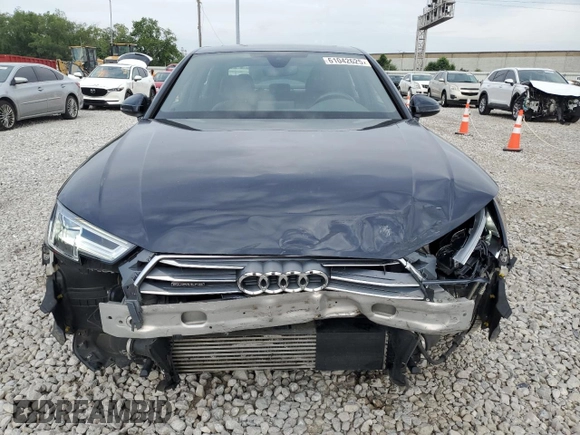 2017 Audi A4 Premium Plus with VIN WAUENAF40HN070469, listed as a Copart auction lot 61042625 with 63,087 mi miles and Salvage title. Bid and sale history available at DreamBid. Image 5.