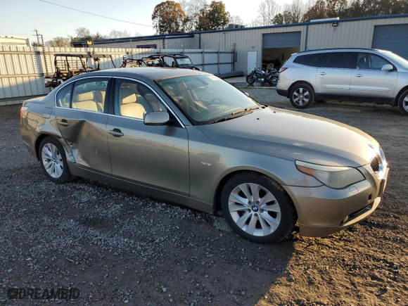 2004 BMW 5 Series 545iA with VIN WBANB335X4B112689, listed as a Copart auction lot 78789874 with 114,016 mi miles and Salvage Title. Bid and sale history available at carsss.com. Image 4.