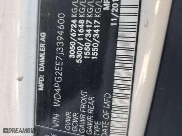 2018 Mercedes-Benz Metris Passenger Van with VIN WD4PG2EE7J3394600, listed as a Copart auction lot 74778674 with 73,326 mi miles and Salvage Title. Bid and sale history available at carsss.com. Image 14.