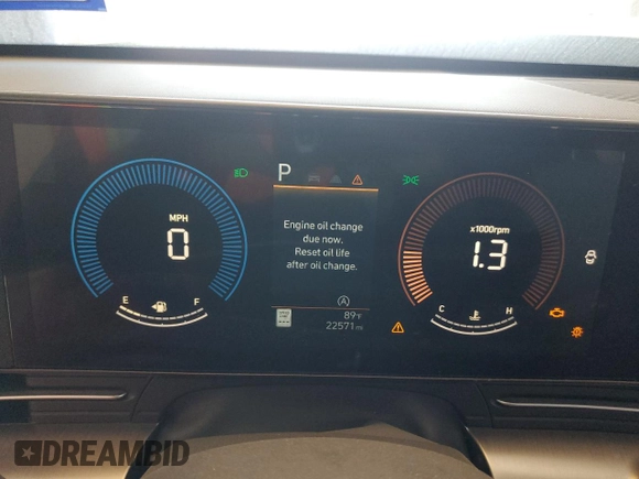 2024 Hyundai Kona Essential with VIN KM8HA3AB2RU106579, listed as a Copart auction lot 74371674 with 22,571 mi miles and Clean Title. Bid and sale history available at DreamBid. Image 9.