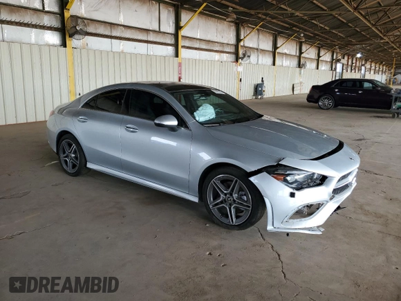 2023 Mercedes-Benz CLA 250 with VIN W1K5J4GB6PN333453, listed as a Copart auction lot 63425583 with 5,457 mi miles and . Bid and sale history available at DreamBid. Image 4.
