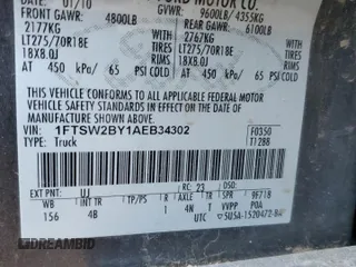 2010 Ford Super Duty F-250 SRW XL with VIN 1FTSW2BY1AEB34302, listed as a Copart auction lot 86792074 with 199,784 mi miles and Salvage Title. Bid and sale history available at carsss.com. Image 14.