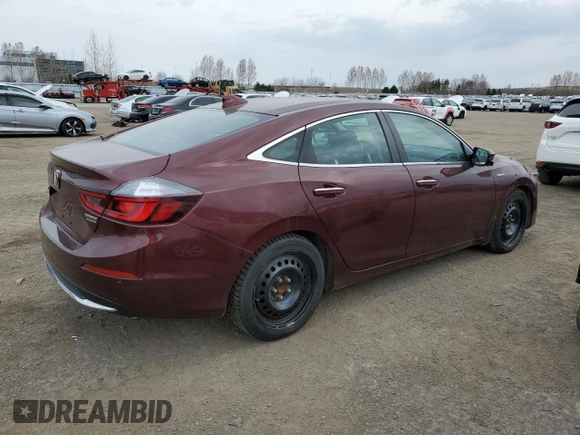 2019 Honda Insight Touring with VIN 19XZE4F76KE400076, listed as a Copart auction lot 55021115 with 184,443 mi miles and Clean Title. Bid and sale history available at carsss.com. Image 3.