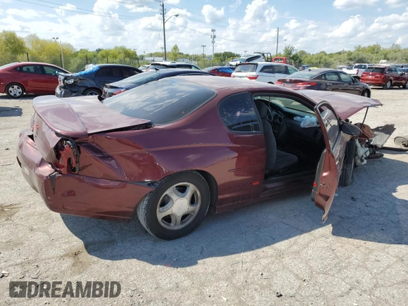2002 Chevrolet Monte Carlo SS with VIN 2G1WX15KX29122730, listed as a Copart auction lot 69993714 with 0 mi miles and Salvage Title. Bid and sale history available at carsss.com. Image 3.