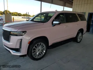 2023 Cadillac Escalade 4WD Premium Luxury with VIN 1GYS4BKL6PR299767, listed as a Copart auction lot 76248634 with 21,774 mi miles and Salvage Title. Bid and sale history available at carsss.com. Image 1.