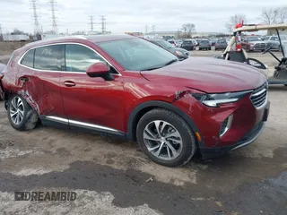 2021 Buick Envision Essence with VIN LRBFZNR42MD100438, listed as a IAAI auction lot 41501916 with 10,667 mi miles and . Bid and sale history available at carsss.com. Image 1.