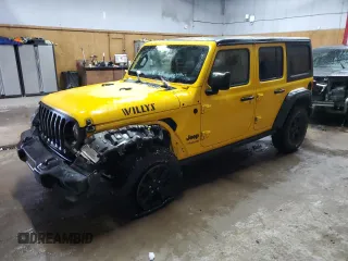 2020 Jeep Wrangler Unlimited Sport Altitude with VIN 1C4HJXDG4LW284590, listed as a Copart auction lot 84806434 with 88,887 mi miles and Salvage title. Bid and sale history available at DreamBid. Image 1.