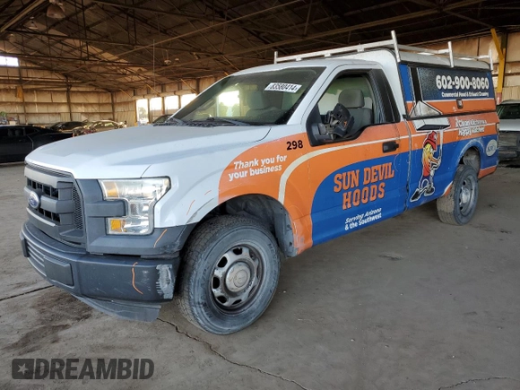 2016 Ford F-150 XL with VIN 1FTMF1CF1GKD65632, listed as a Copart auction lot 83580414 with 146,681 mi miles and Salvage Title. Bid and sale history available at carsss.com. Image 1.